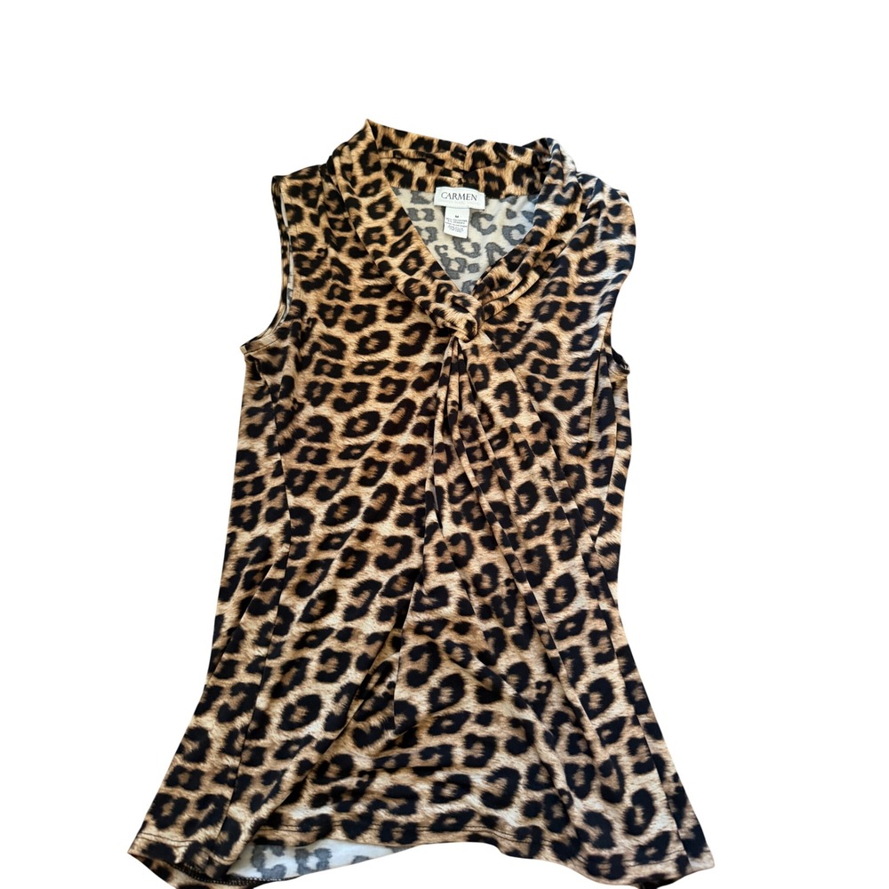 Carmen Marc Valvo Sleeveless Blouse Size Med